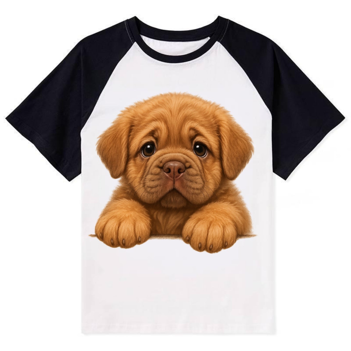 Neapolitan Mastiff  - Contrast Raglan T-shirt - Black
