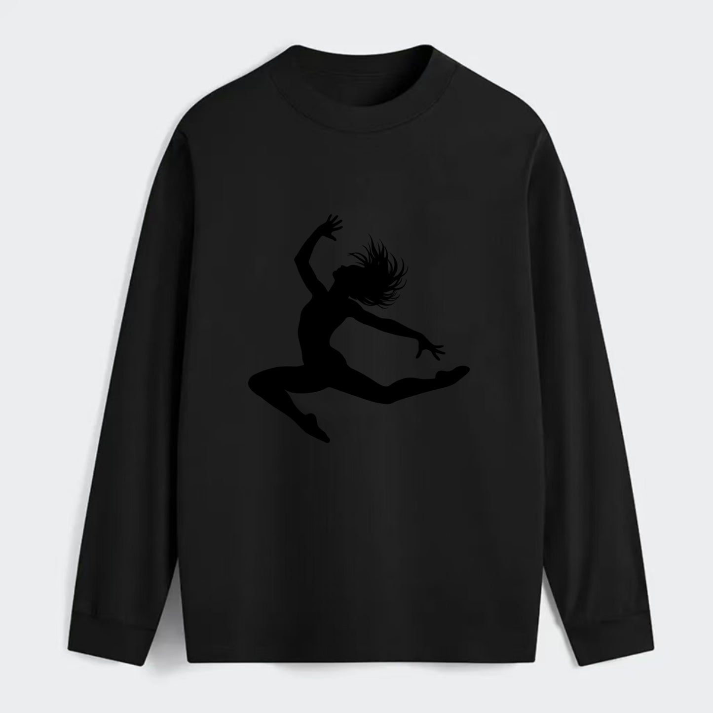 Contemporary dancer leap mid-air - Classic Long Sleeve Shirt - Black