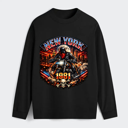 New York 1981 Biker - Classic Long Sleeve Shirt - Black
