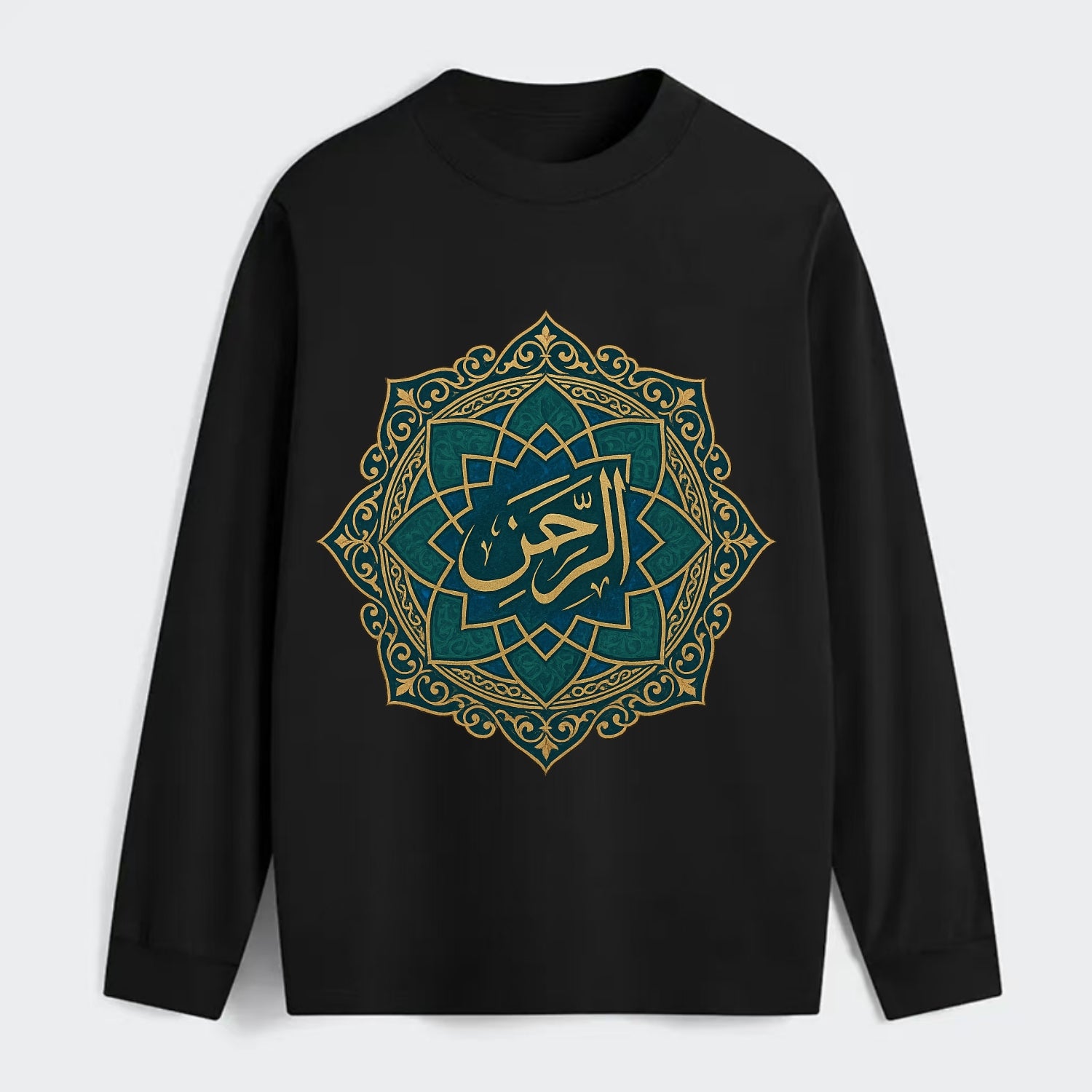 Ar-Rahman Geometric - Classic Long Sleeve Shirt - Black
