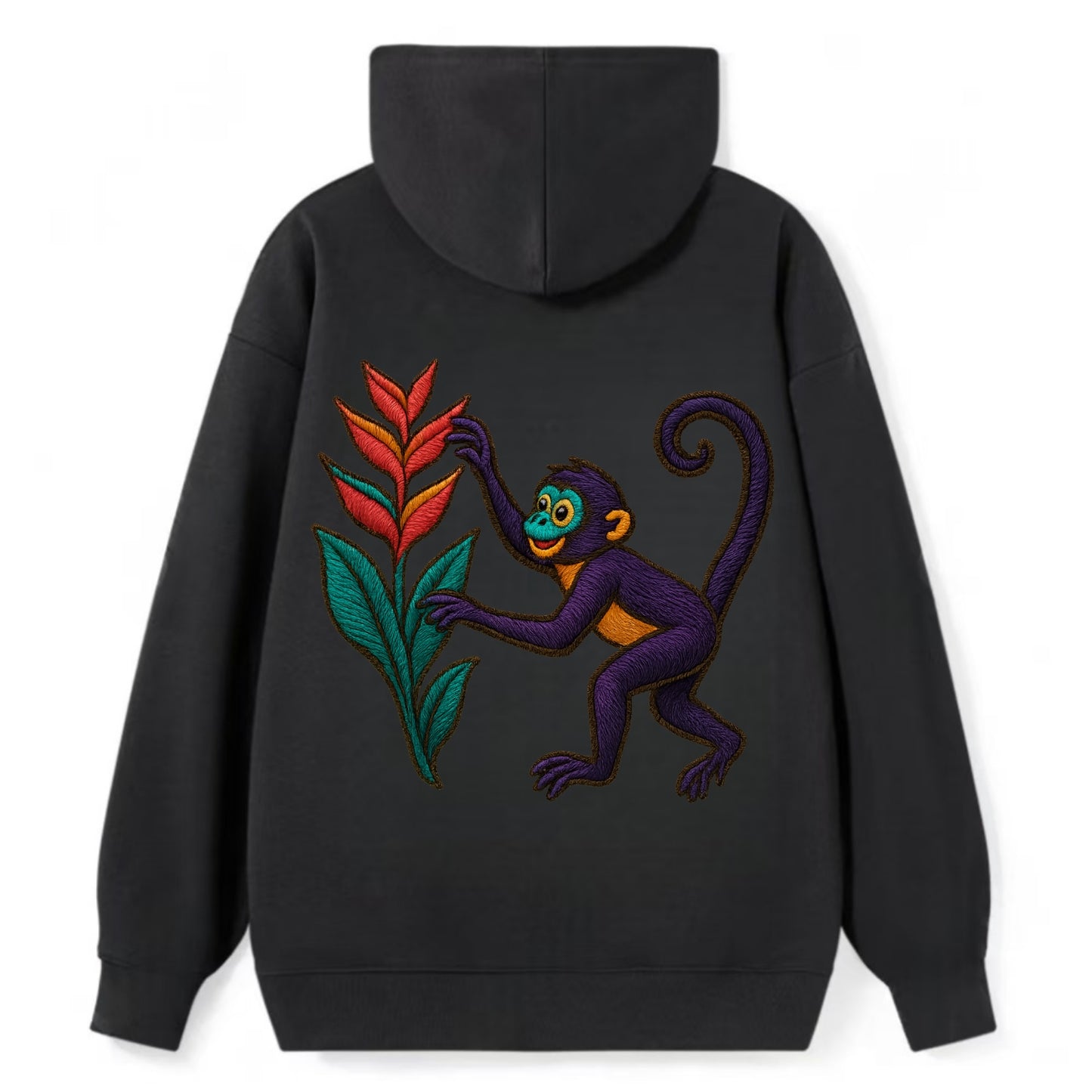 Spider Monkey - Classic Pullover Hoodie - Black