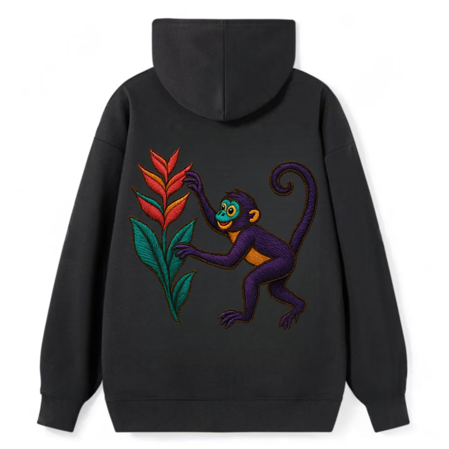 Spider Monkey - Classic Pullover Hoodie - Black