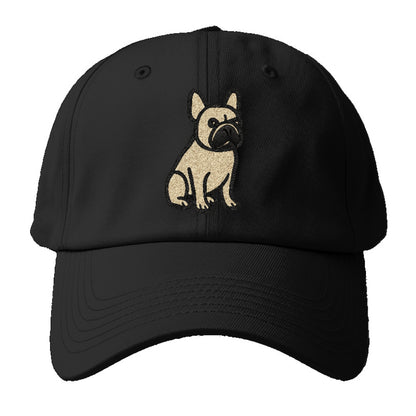 French Bulldog Fawn Colored Clean Sitting Pose Baseball Cap - Black