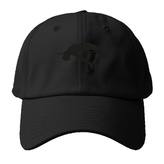 High jumper arching over bar - Baseball Cap For Big Heads - Black