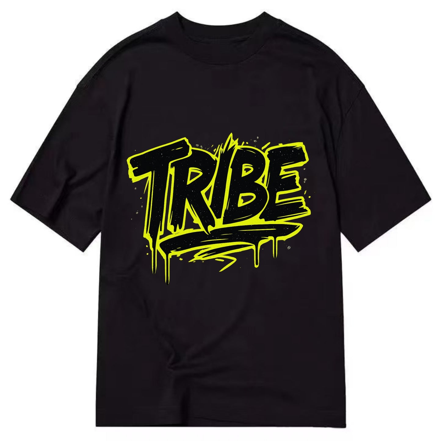 Bold typography design - "TRIBE" - your community, your group - Classic T-shirt - Black