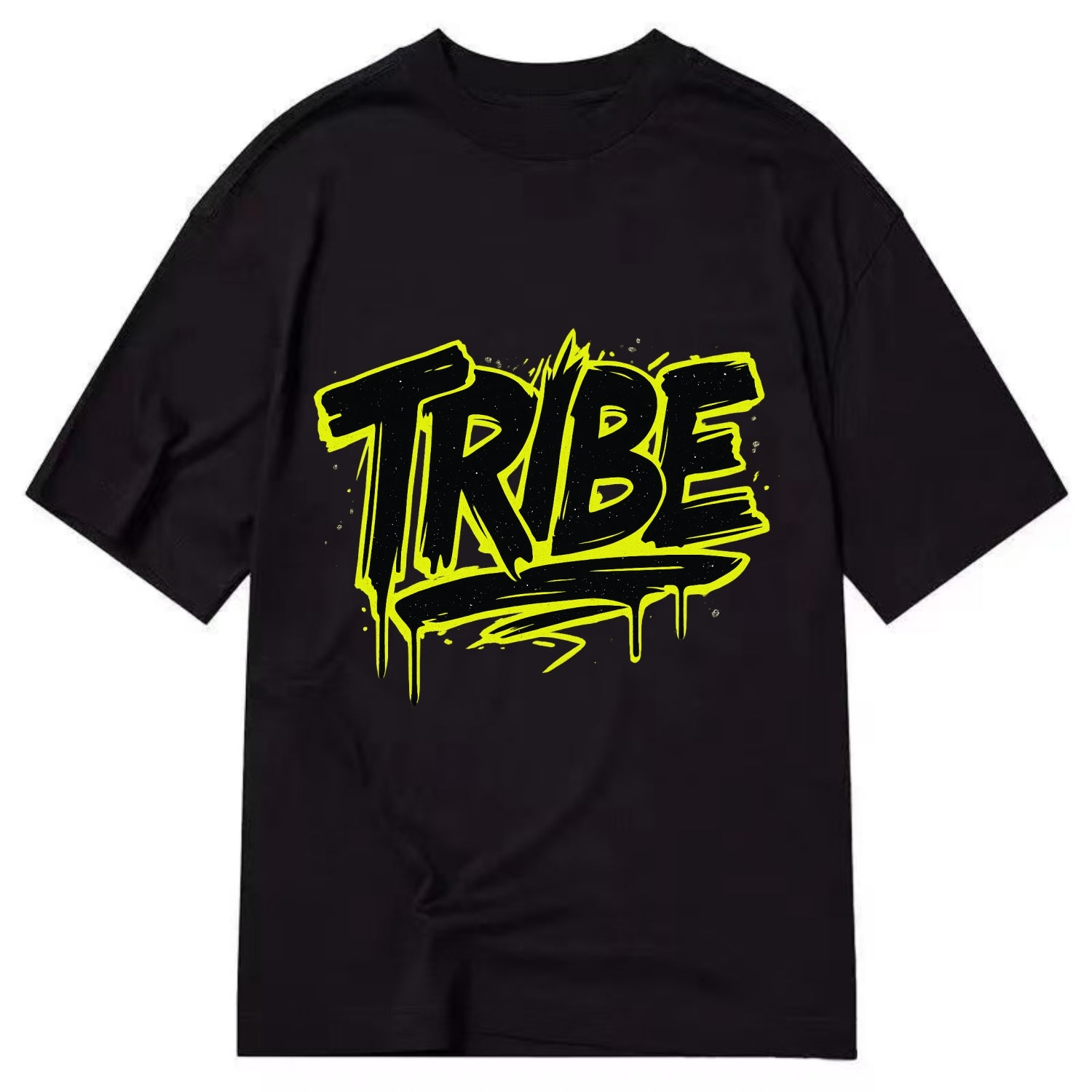 Bold typography design - "TRIBE" - your community, your group - Classic T-shirt - Black
