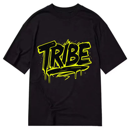 Bold typography design - "TRIBE" - your community, your group - Classic T-shirt - Black