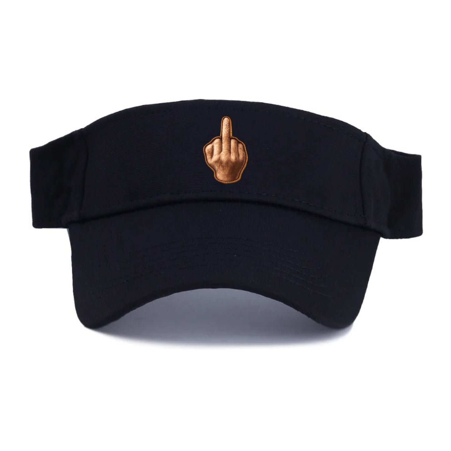 MIDDLE FINGER - hand gesture in skin tone , attitude - Visor - Black