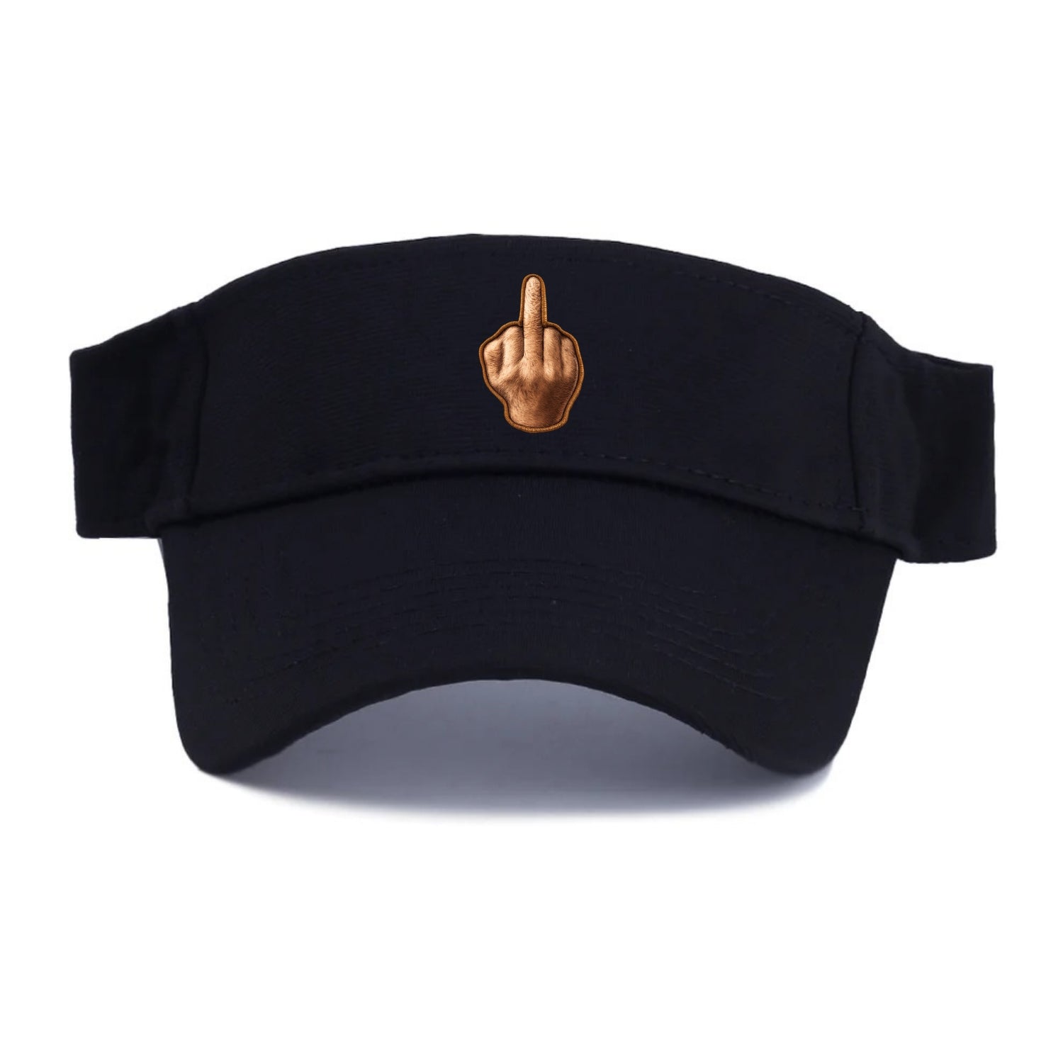 MIDDLE FINGER - hand gesture in skin tone , attitude - Visor - Black