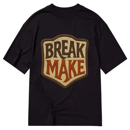 BREAK;MAKE THE RULES Rebel Red Snapback - Classic T-shirt - Black