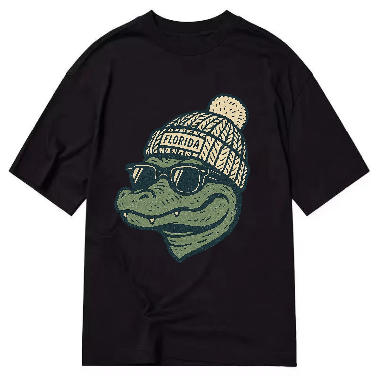 Gainesville Gator wearing Florida beanie - Classic T-shirt - Black