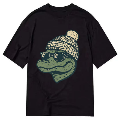 Gainesville Gator wearing Florida beanie - Classic T-shirt - Black