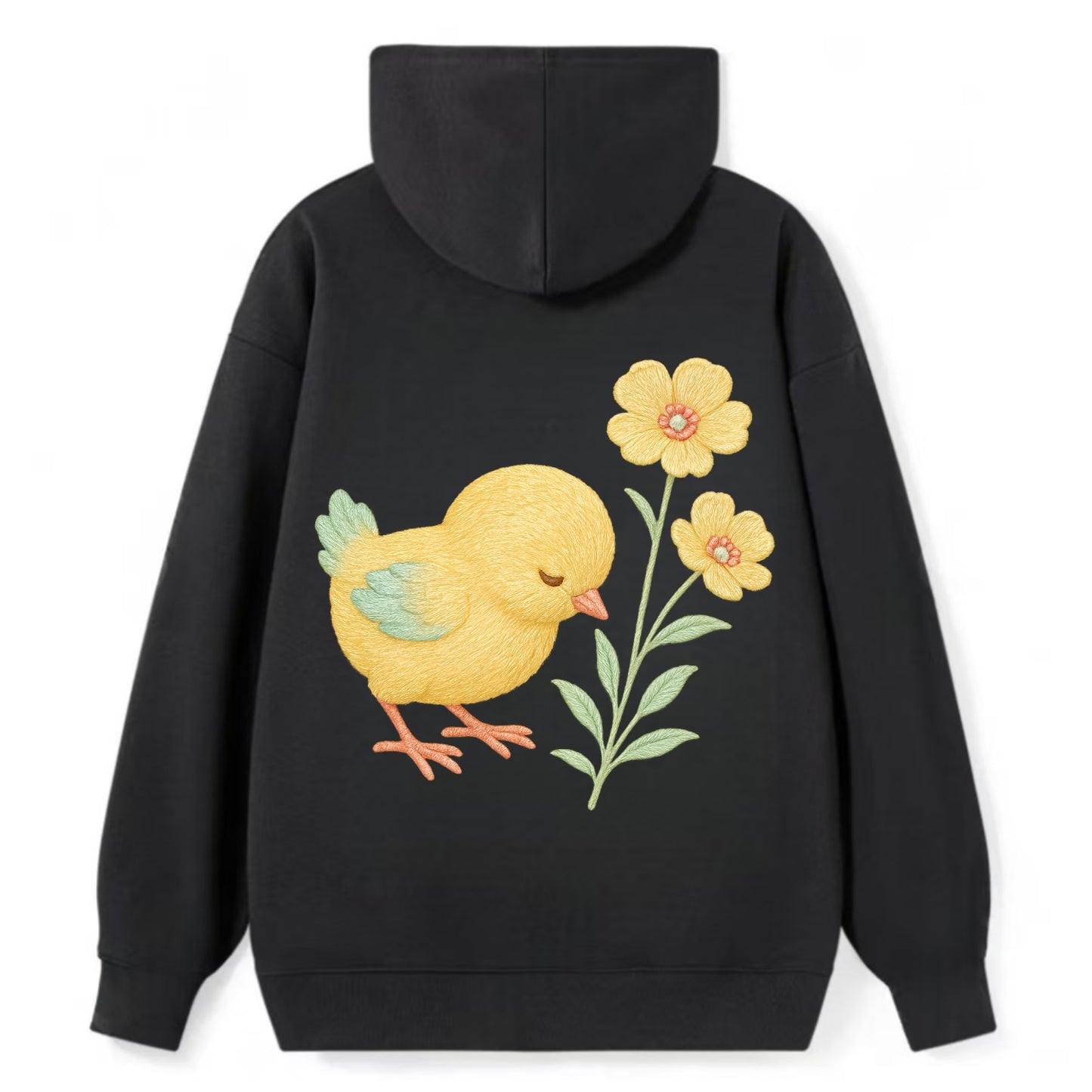 Yellow Chick - Classic Pullover Hoodie - Black