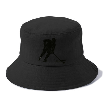 Ice hockey player shooting puck - Bucket Hat - Black