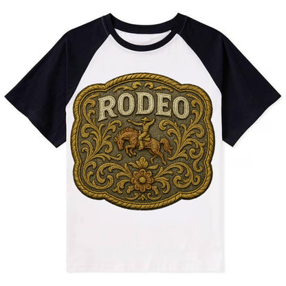 Rodeo Buckle  - Contrast Raglan T-shirt - Black