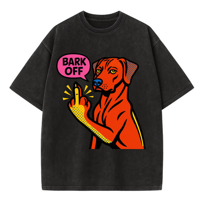 Rhodesian Ridgeback with distinctive ridge on back, athletic muscular paw up - Vintage T-shirt - Black