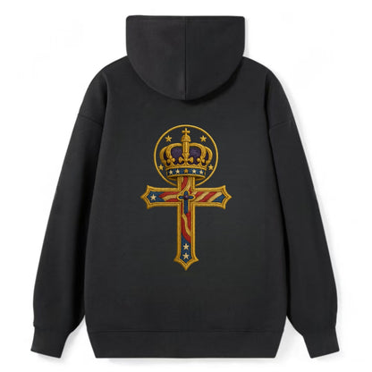 Cross and Crown  - Classic Pullover Hoodie - Black