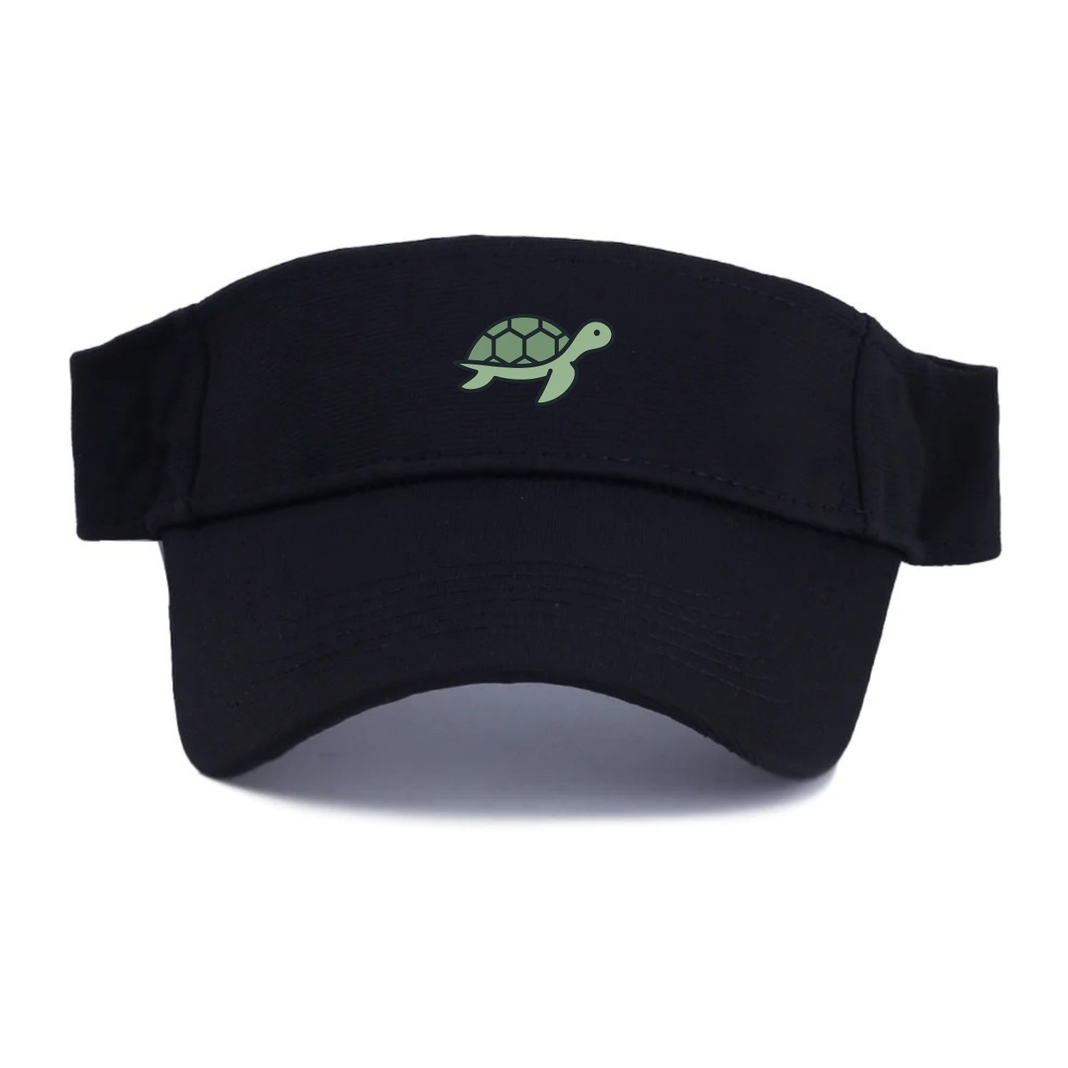 Sea Turtle - Green with shell pattern flat side profile - Visor - Black