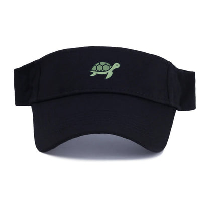 Sea Turtle - Green with shell pattern flat side profile - Visor - Black