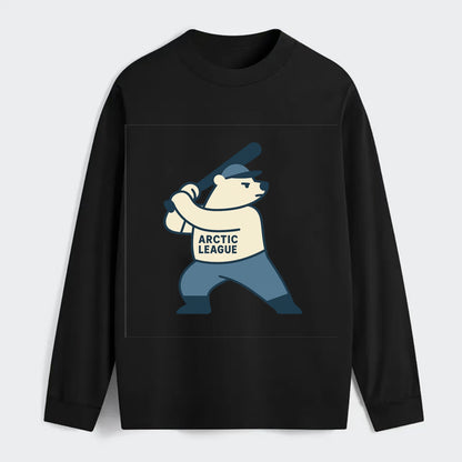 Polar Bear Baseball MVP - Classic Long Sleeve Shirt - Black
