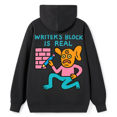 WRITERS BLOCK IS REAL | Brick wall with pencil - Classic Pullover Hoodie