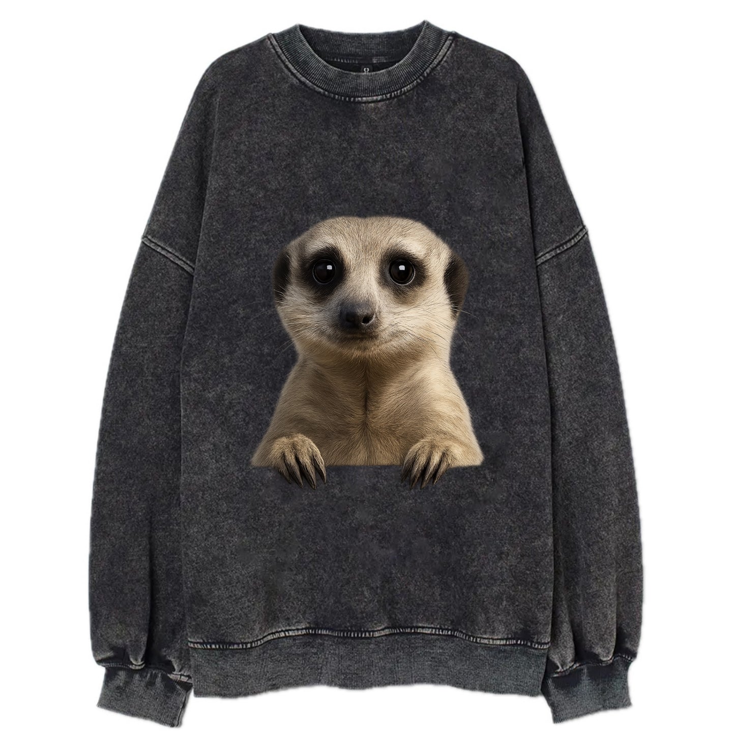 Meerkat  - Vintage Sweatshirt - Black
