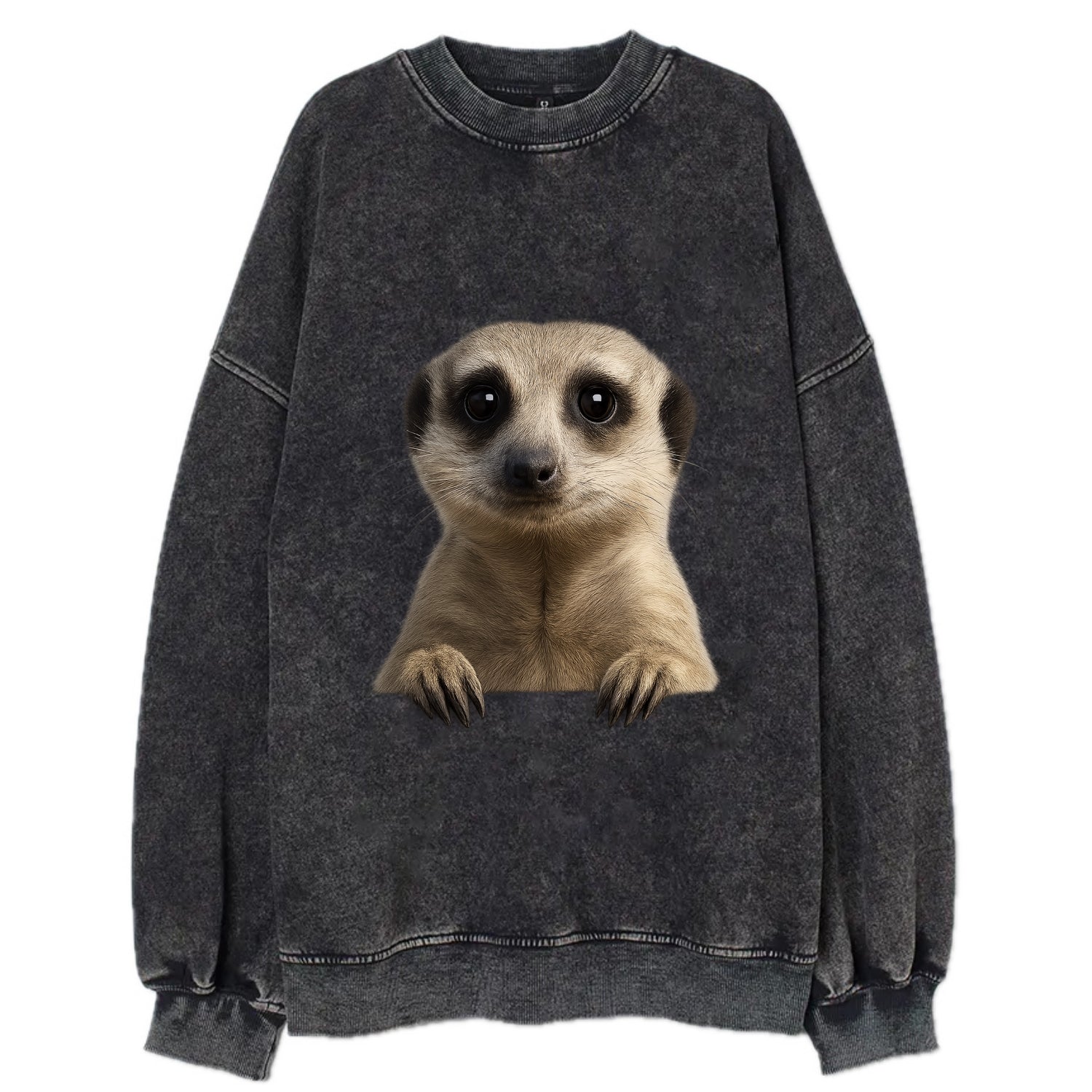 Meerkat  - Vintage Sweatshirt - Black