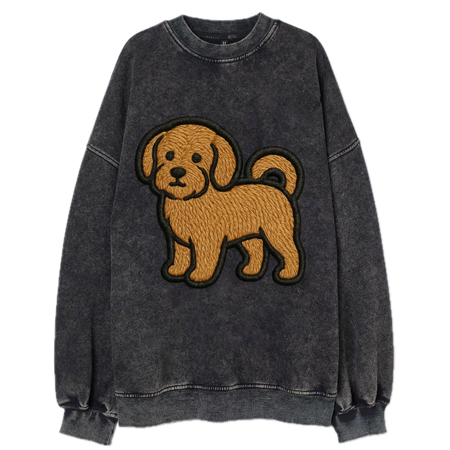 Havanese - Contemporary small dog design - Vintage Sweatshirt - Black