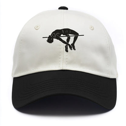 High jumper arching over bar - Two Tone Cap - Black
