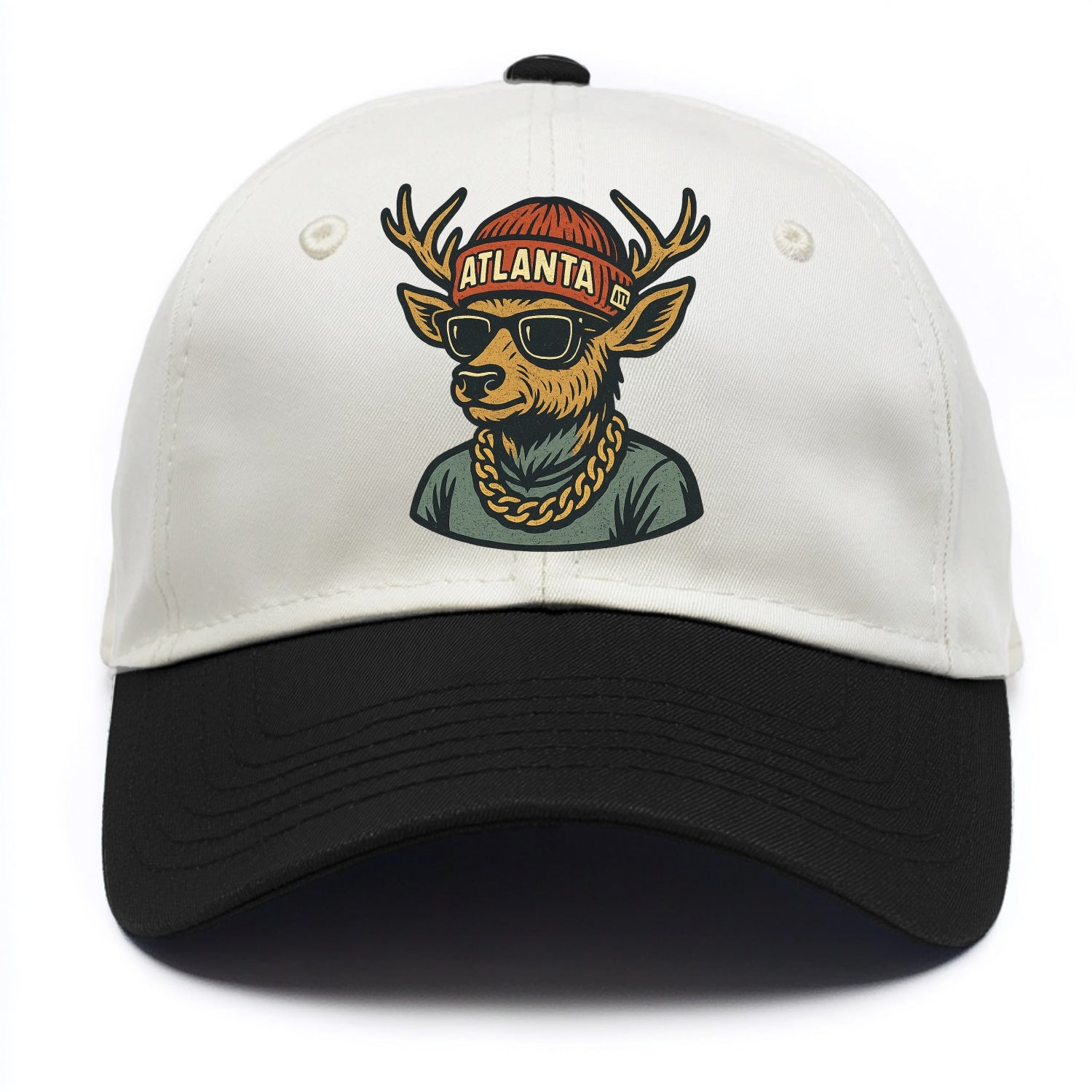 "deer" "atlanta" "atl" "red" "us South" - Two Tone Cap - Black