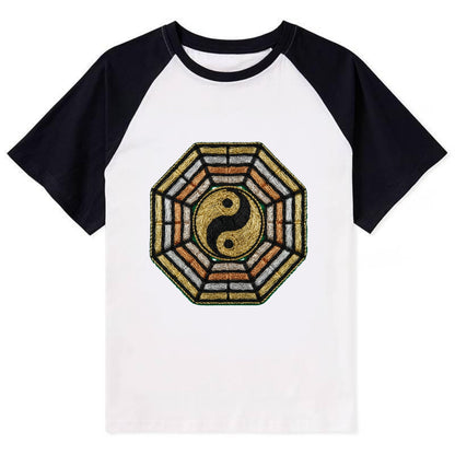 Bagua - Contrast Raglan T-shirt - Black