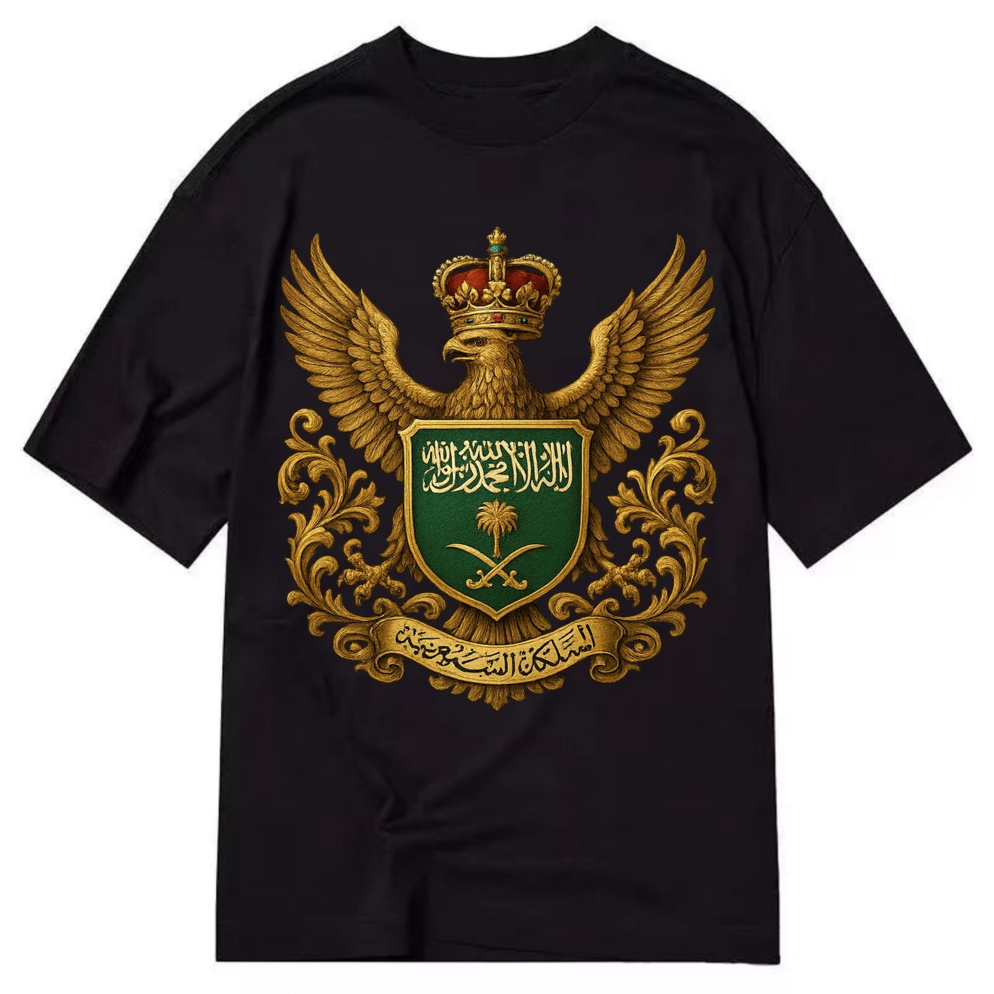 Saudi Arabia Heritage Badge  - Classic T-shirt - Black