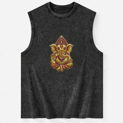 Ganesh - Vintage Washed Tank - Black