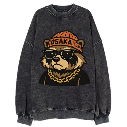 Osaka Tanuki - Vintage Sweatshirt - Black