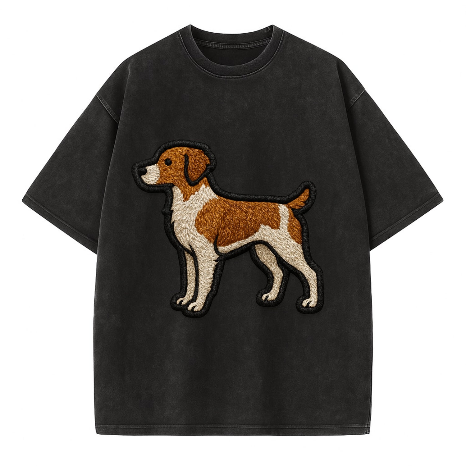 Brittany - Contemporary athletic logo wi - Vintage T-shirt - Black