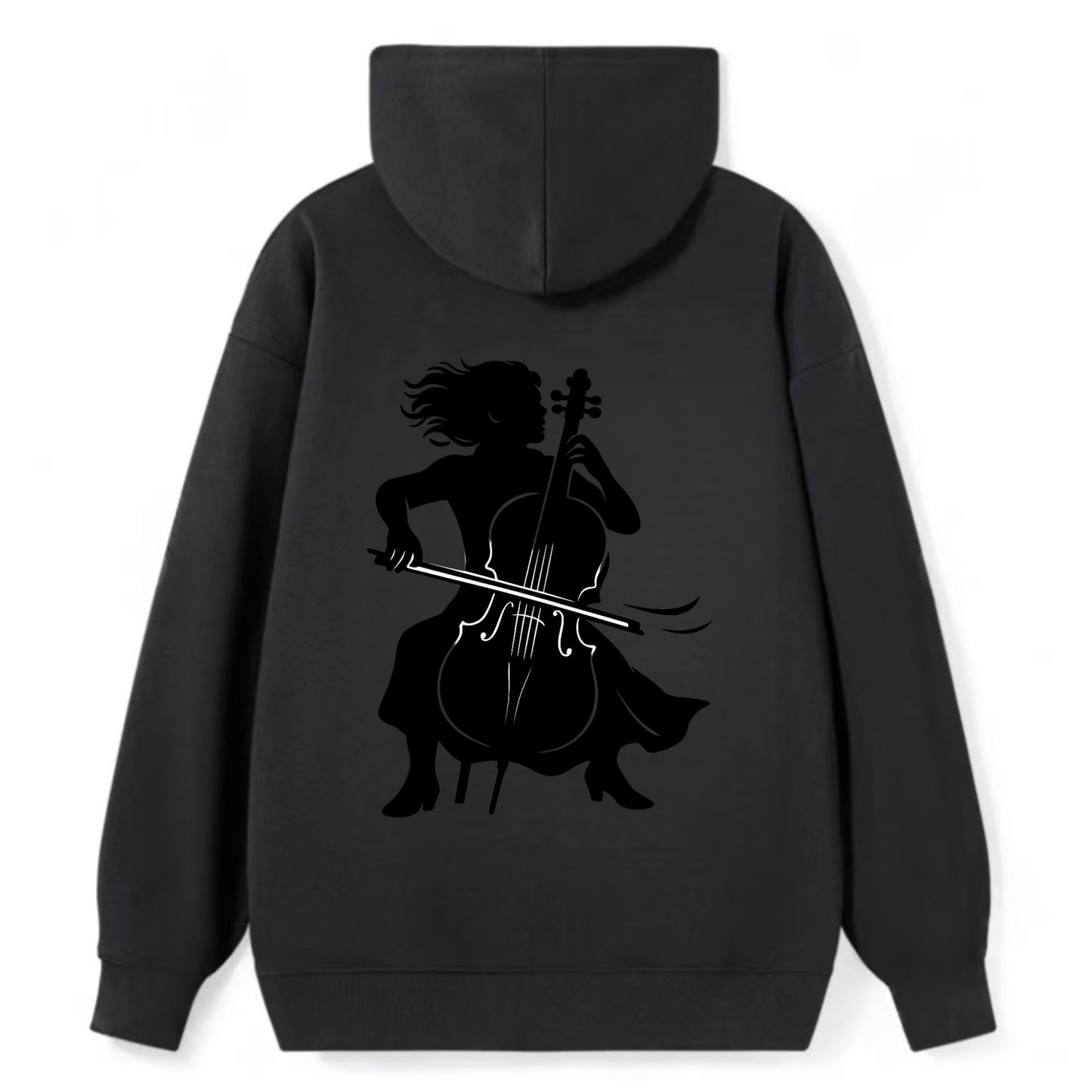 Cellist performing emotional solo - Classic Pullover Hoodie - Black
