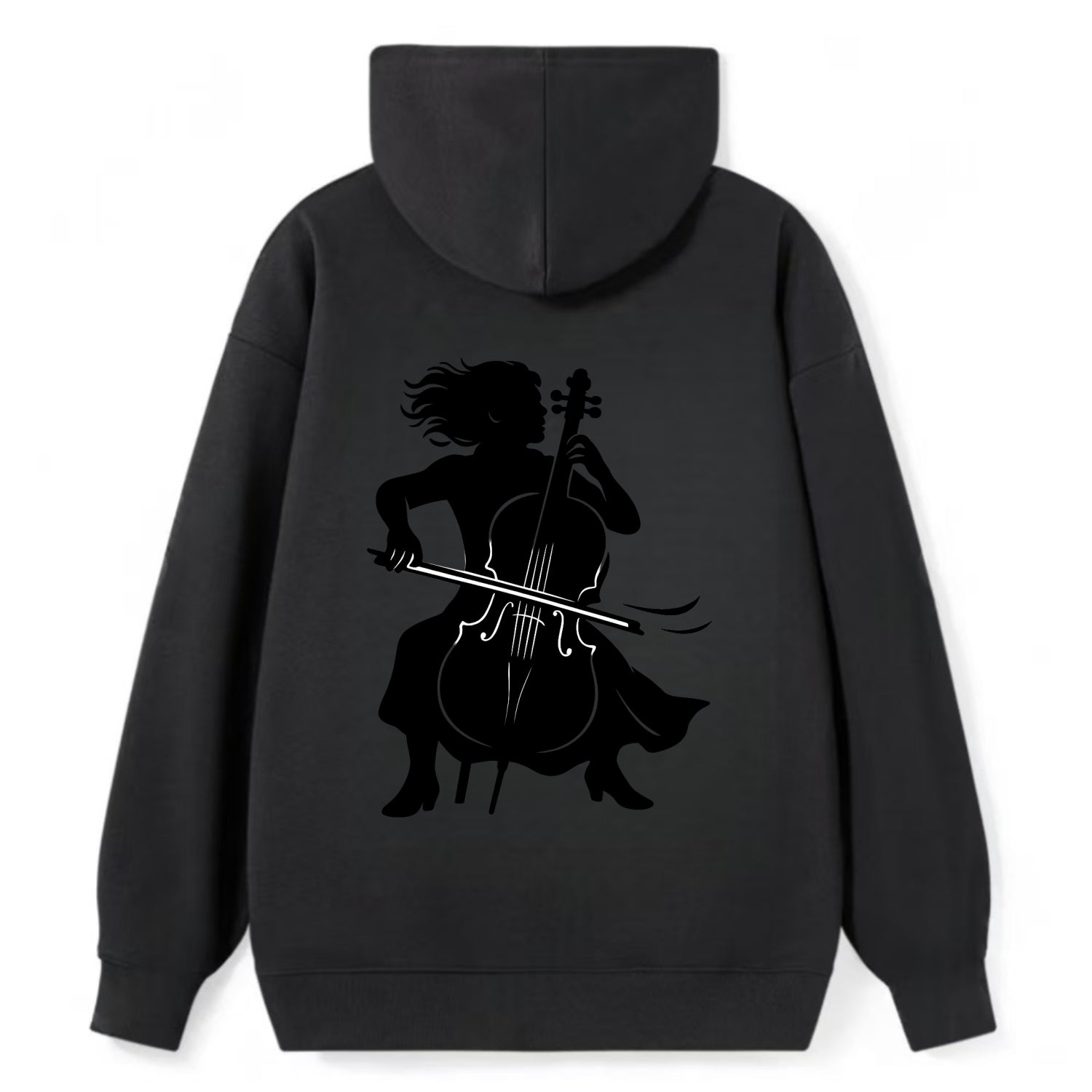 Cellist performing emotional solo - Classic Pullover Hoodie - Black