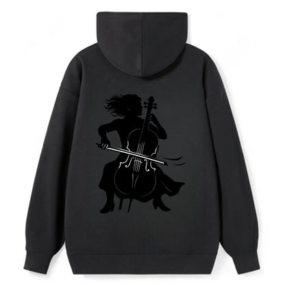 Cellist performing emotional solo - Classic Pullover Hoodie - Black
