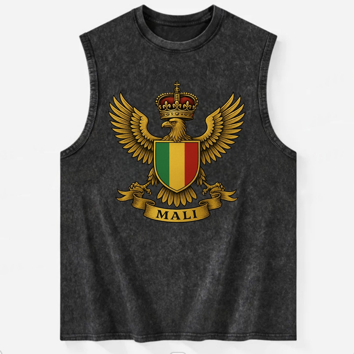 Mali Royal Logo  - Vintage Washed Tank - Black
