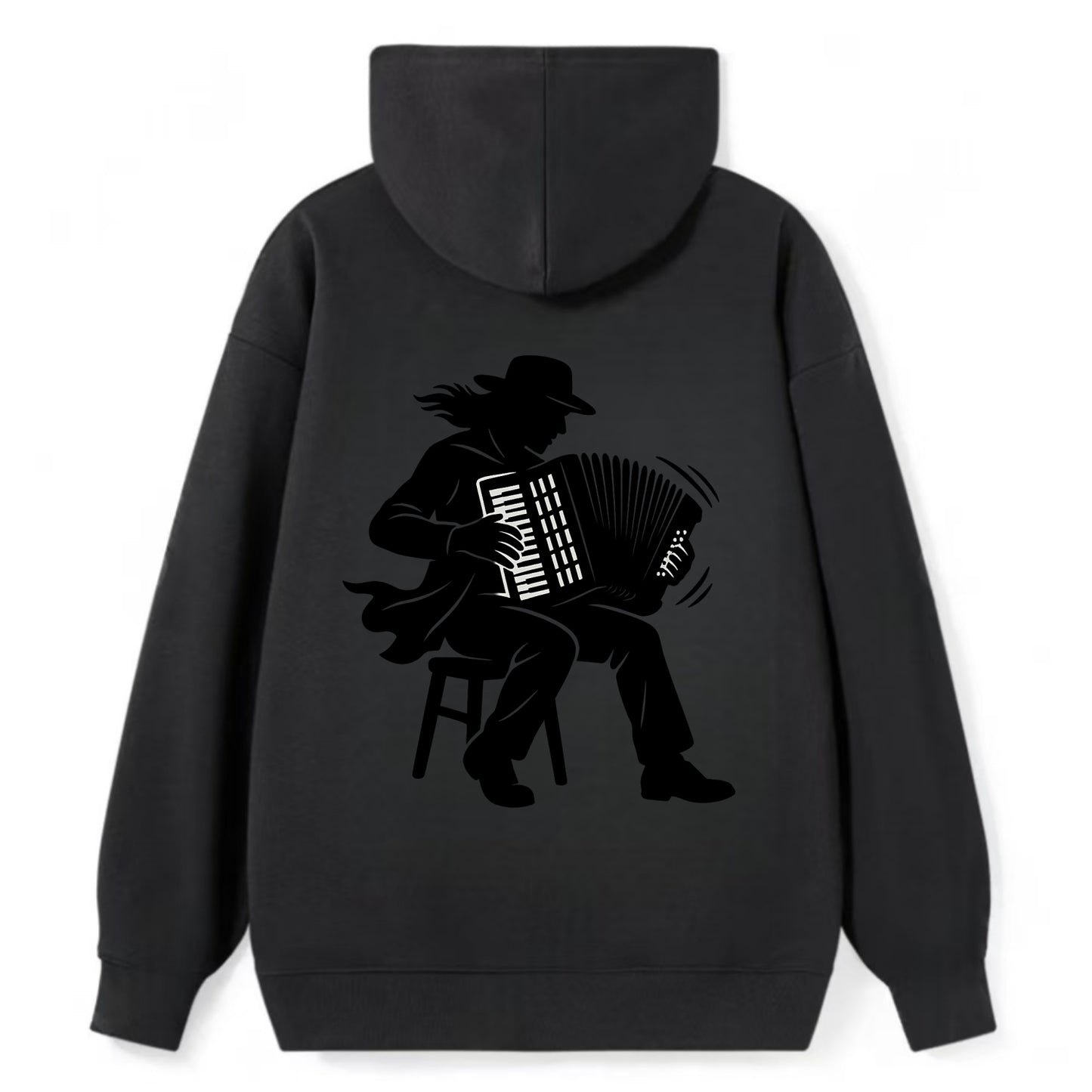 Accordion player street musician - Classic Pullover Hoodie - Black