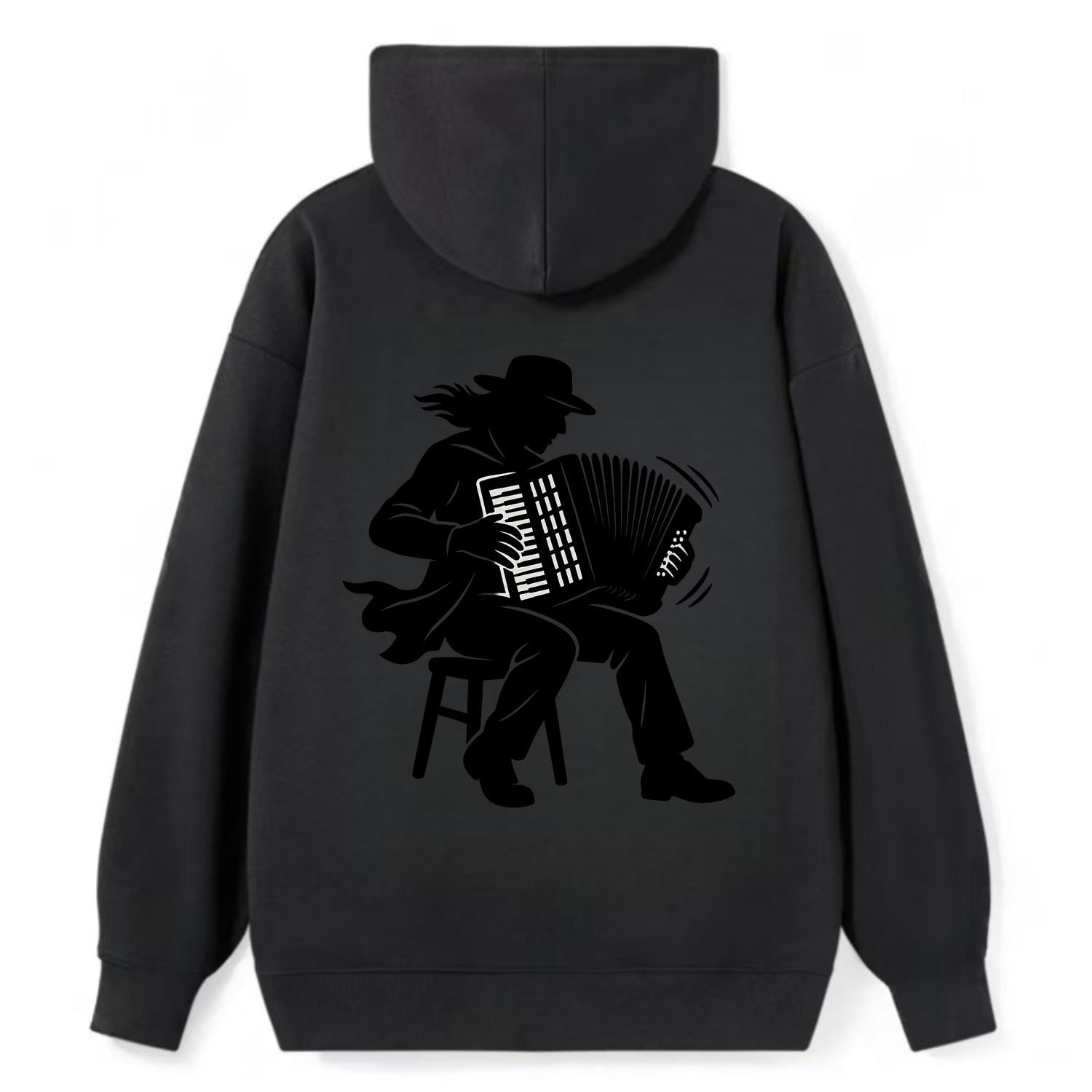 Accordion player street musician - Classic Pullover Hoodie - Black