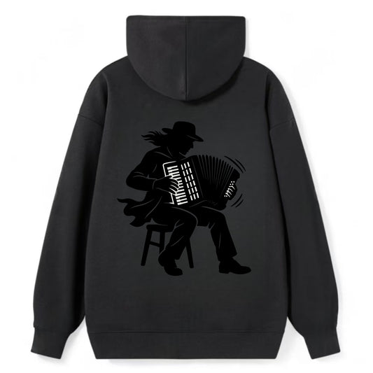 Accordion player street musician - Classic Pullover Hoodie - Black