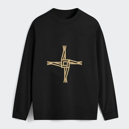 Saint Brigid's Cross  - Classic Long Sleeve Shirt - Black