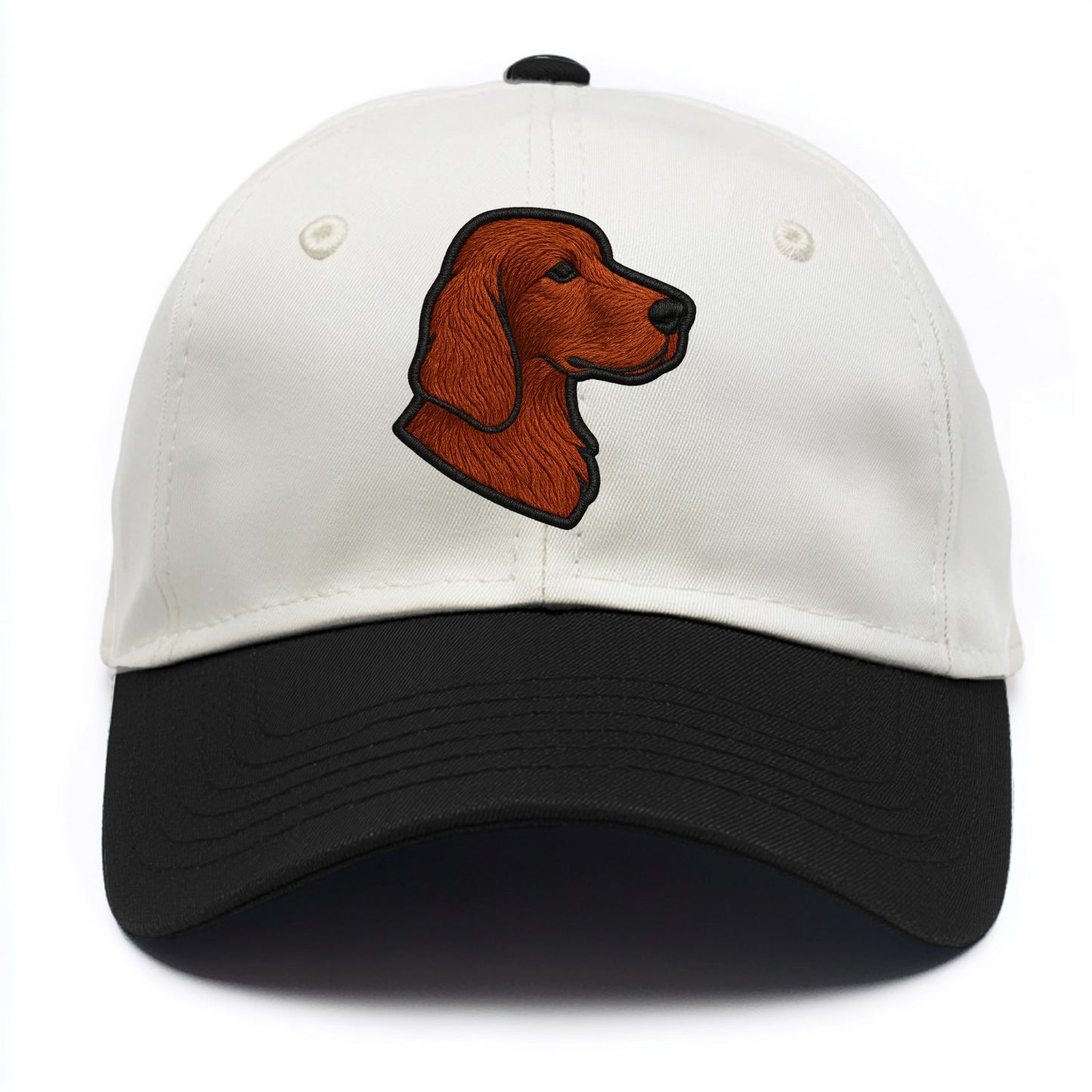 Irish Setter - Contemporary red setter l - Two Tone Cap - Black