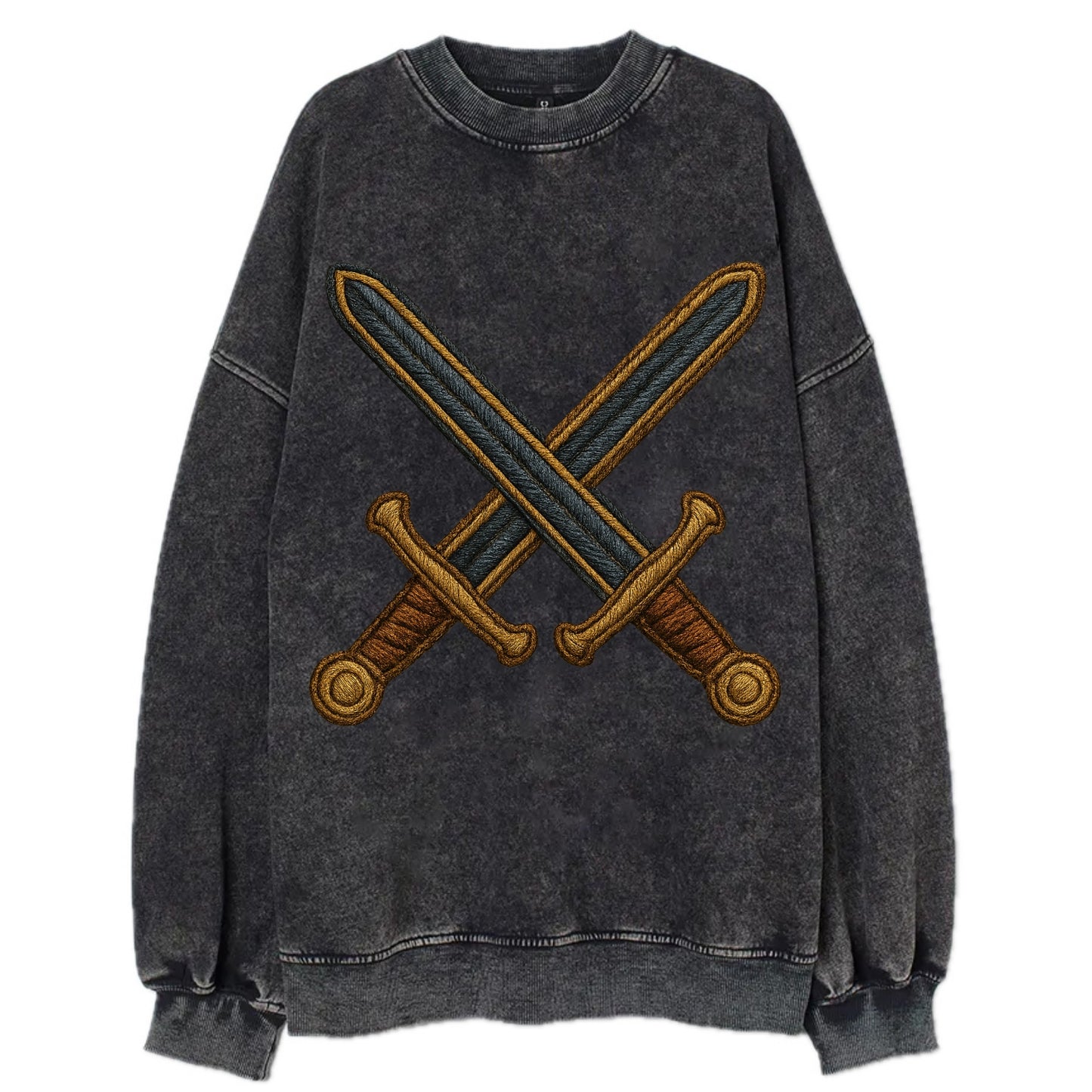 Crossed Swords  - Vintage Sweatshirt - Black