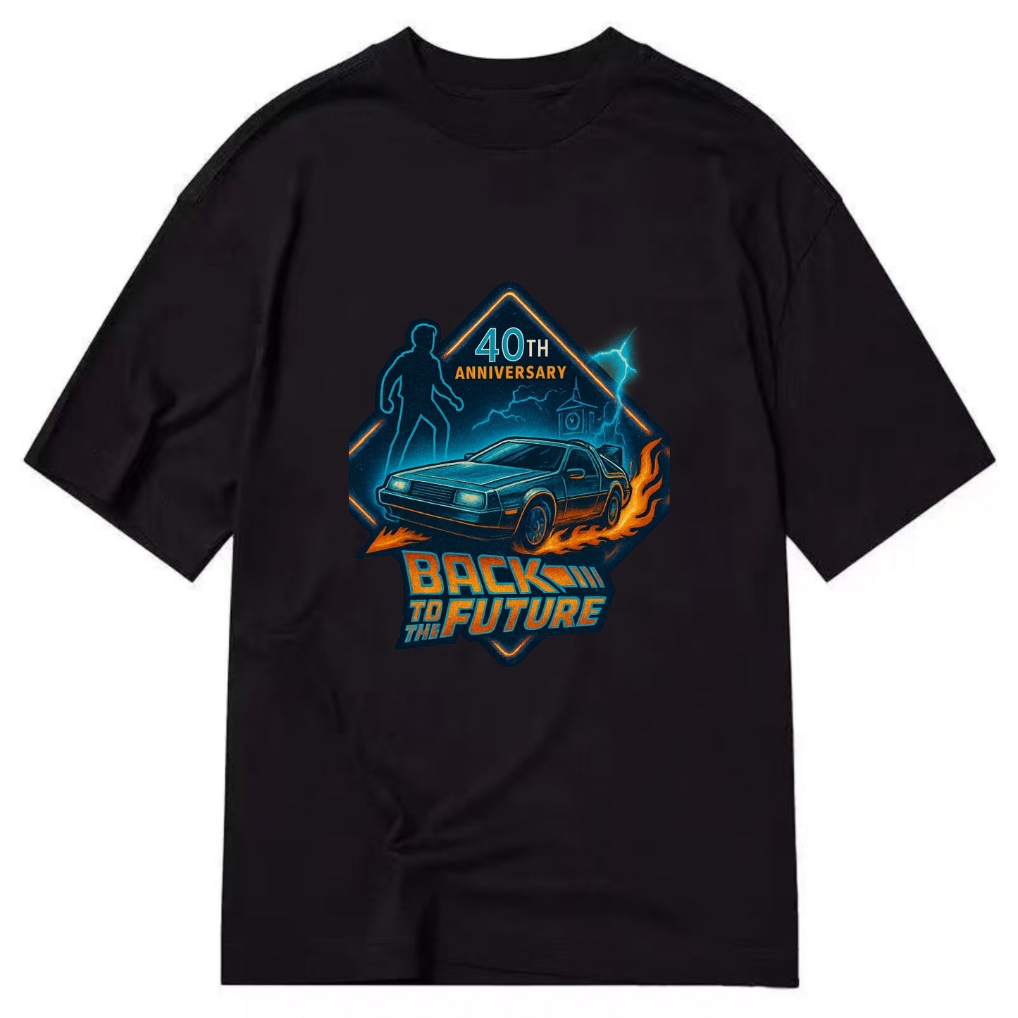 Back To The Future 40th Anniversary 2 - Classic T-shirt - Black