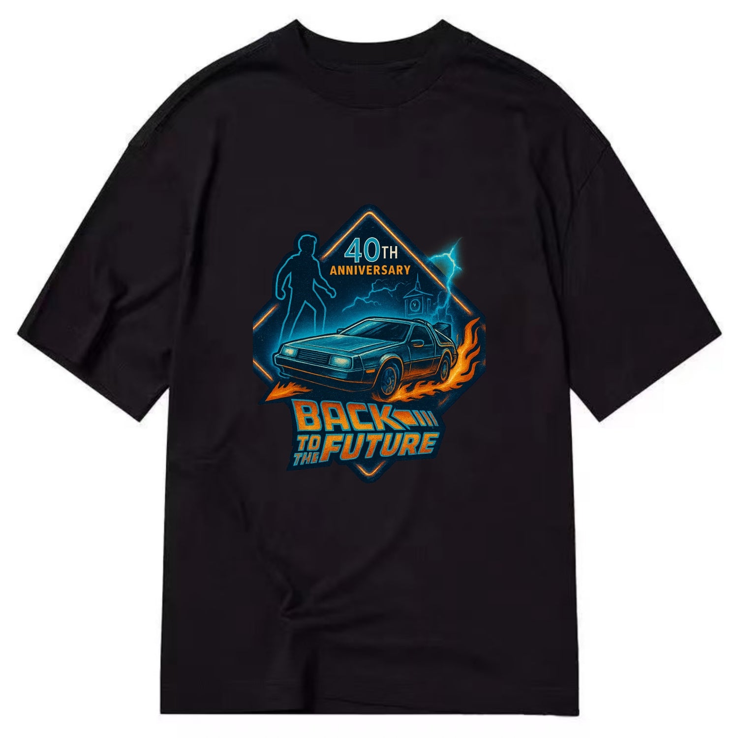 Back To The Future 40th Anniversary 2 - Classic T-shirt - Black
