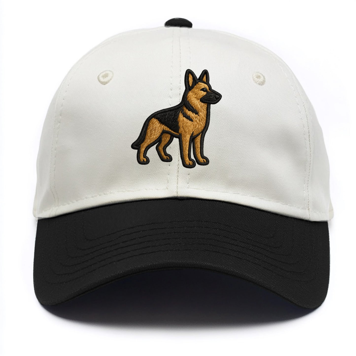 German Shepherd - Trendy minimal silhoue - Two Tone Cap - Black
