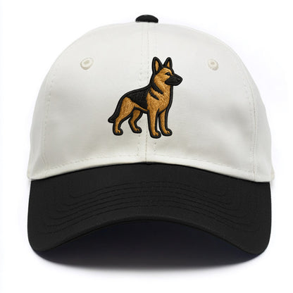German Shepherd - Trendy minimal silhoue - Two Tone Cap - Black