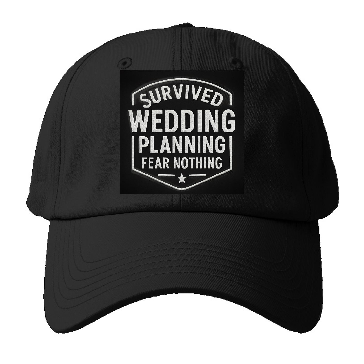 Survived wedding planning, fear nothing - Baseball Cap - Black